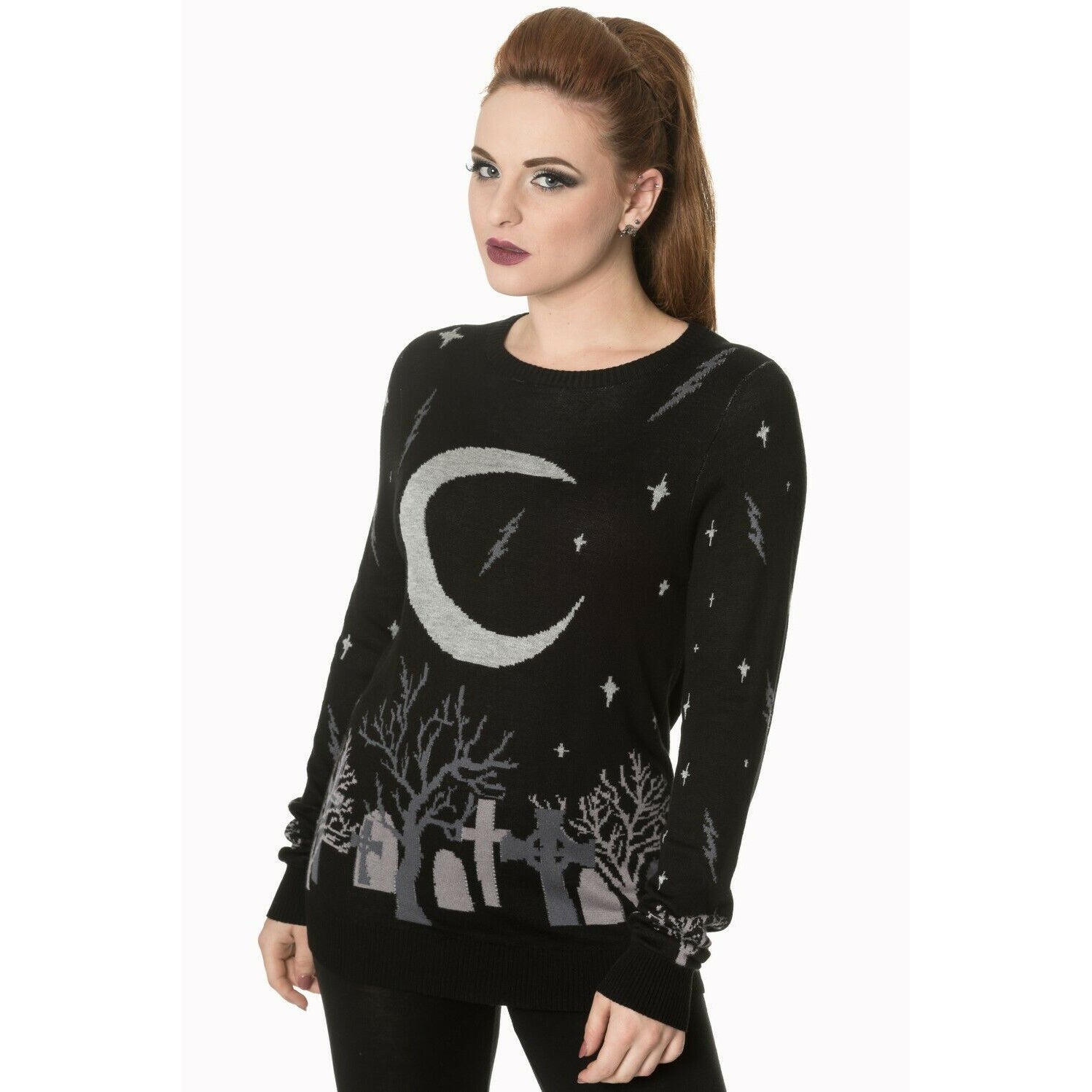 Moon Knit Jumper-Womens Jumpers & Hoodies-Scarlett Dawn