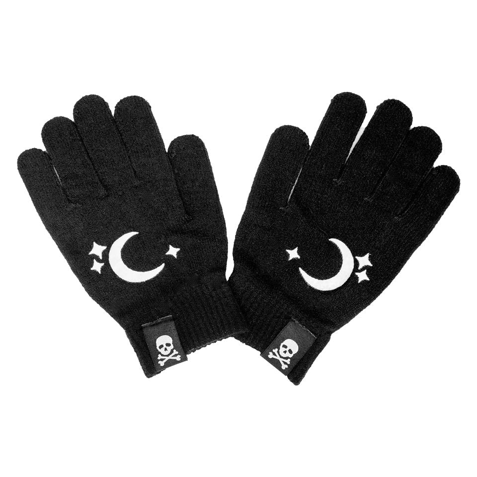 Moon &amp; Stars Winter Knit Gloves-Knit Gloves-Scarlett Dawn