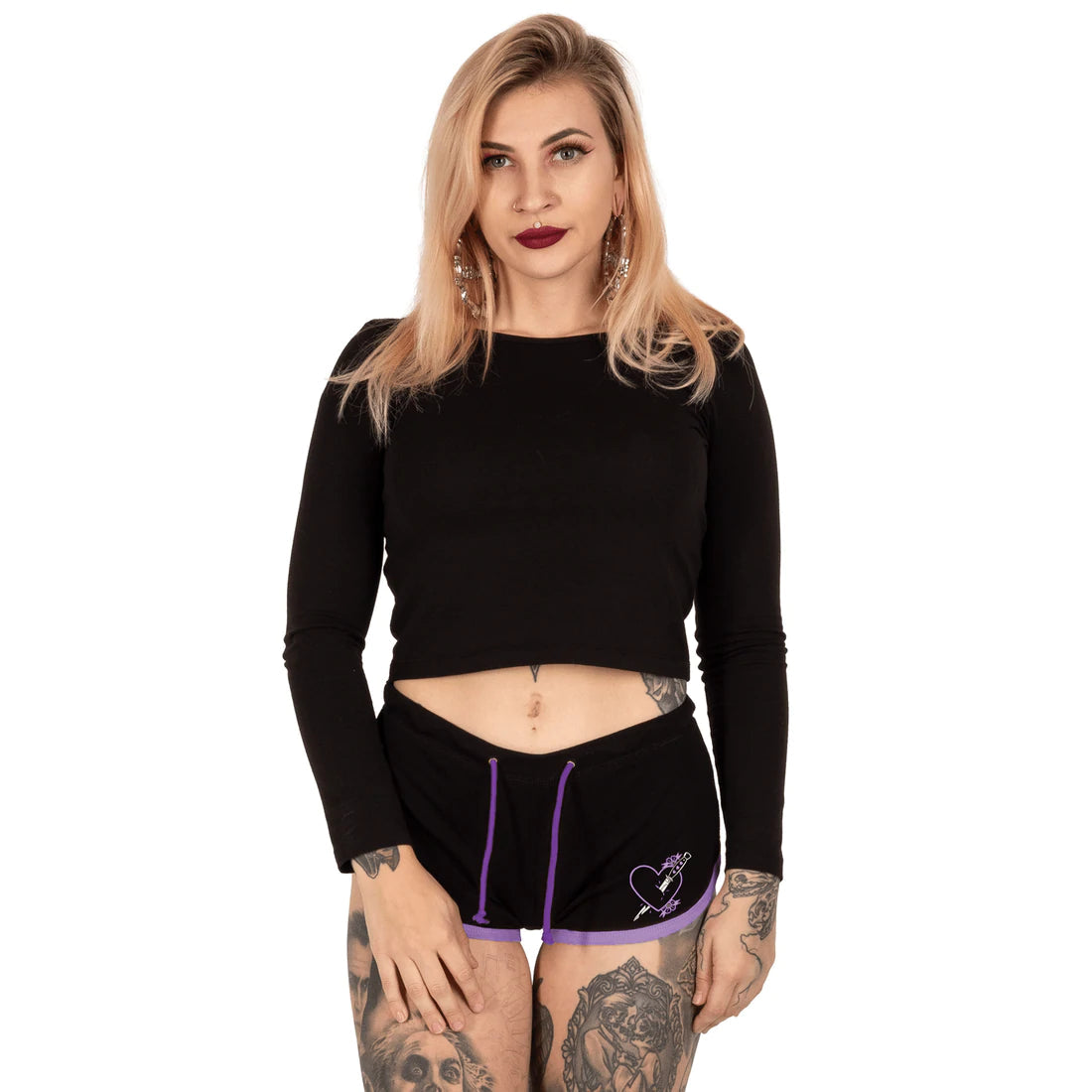 Murder baby Womens Dolphin Hot Shorts-Womens Shorts & Skirts-Scarlett Dawn