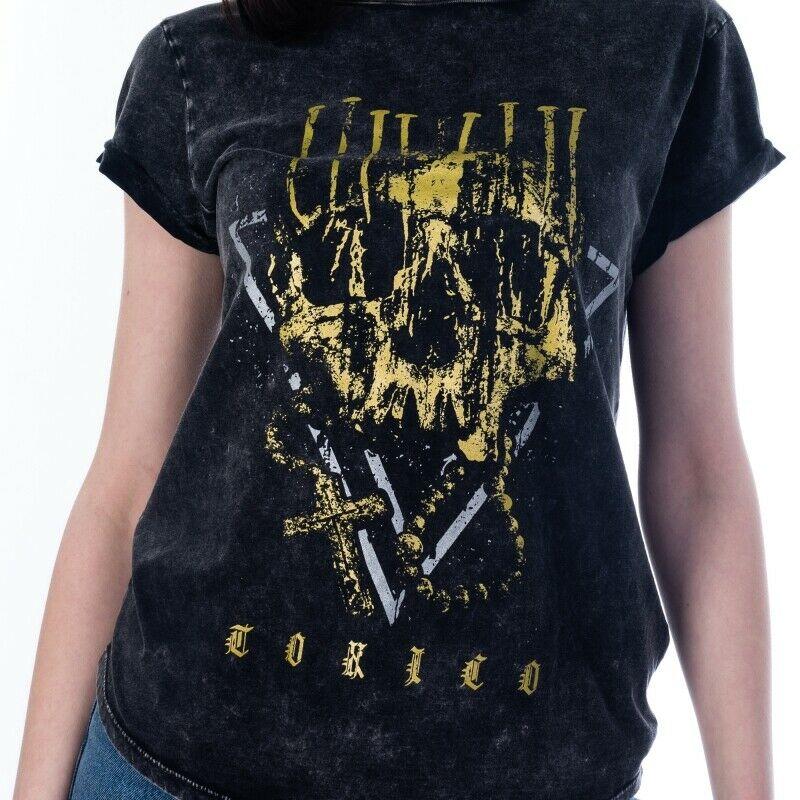 Nails Rolled Sleeve Womens Top-Womens Tops-Scarlett Dawn