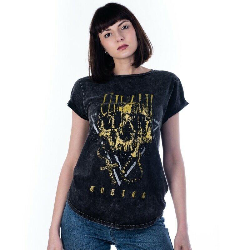 Nails Rolled Sleeve Womens Top-Womens Tops-Scarlett Dawn