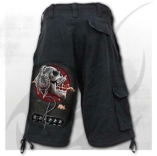 Never Too Loud Vintage Cargo Shorts-Mens Shorts & Pants-Scarlett Dawn