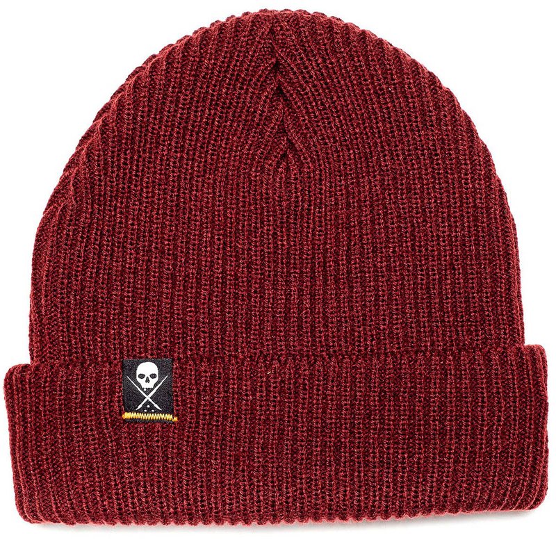 New Era Shoreman Burgundy Beanie-Mens Beanies, Hats & Snapback Caps-Scarlett Dawn