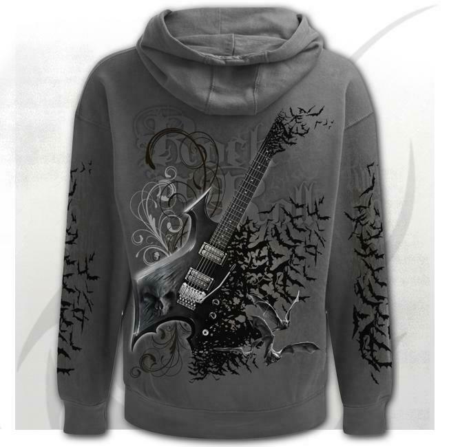 Night Riffs Mens Hoodie-Mens Jumpers, Hoodies & Long Sleeves-Scarlett Dawn