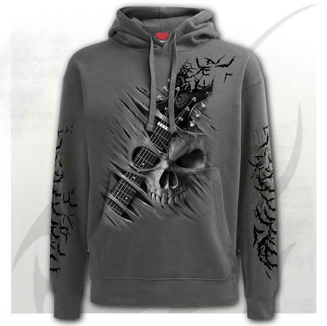 Night Riffs Mens Hoodie-Mens Jumpers, Hoodies & Long Sleeves-Scarlett Dawn