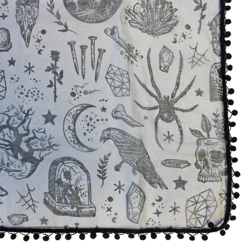 Night Walker Window Curtain-Window Curtains-Scarlett Dawn