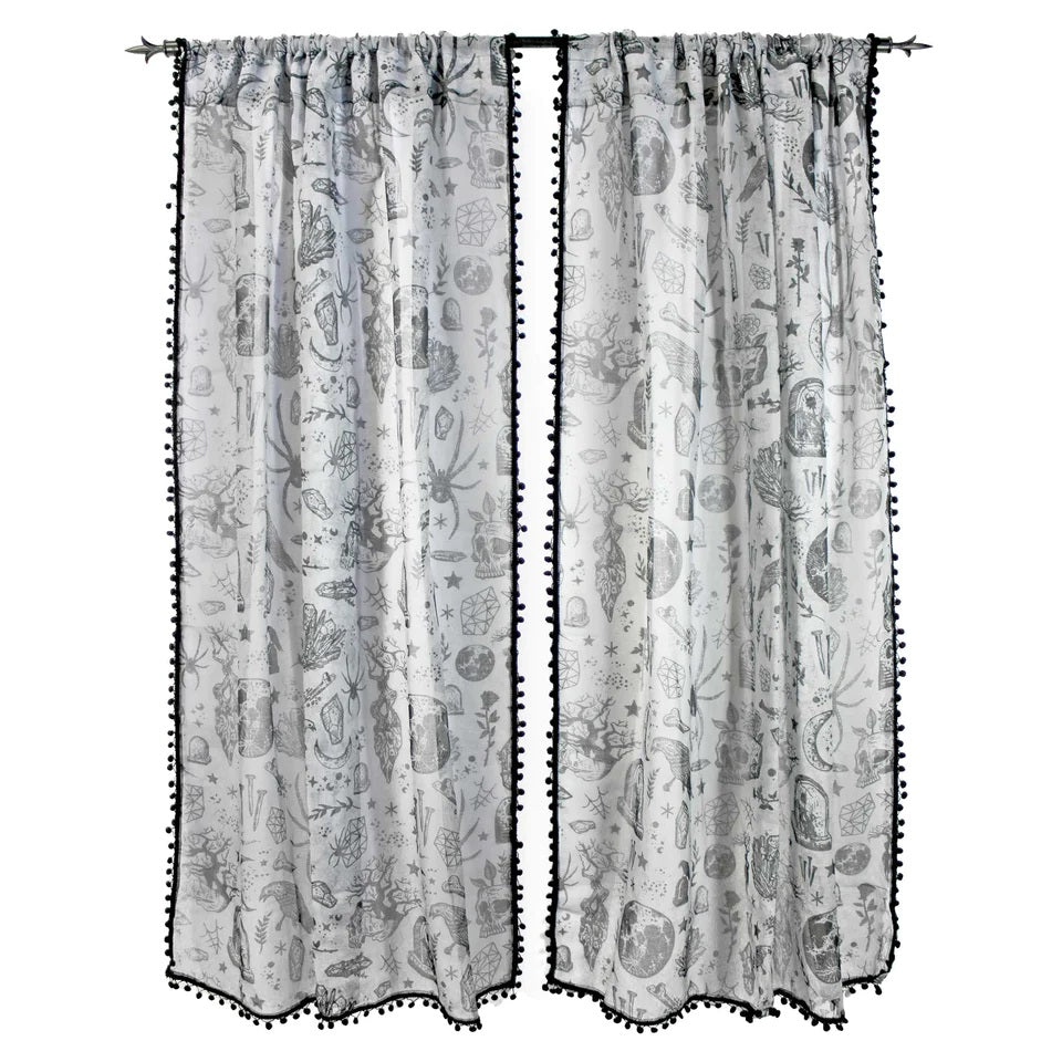 Night Walker Window Curtain-Window Curtains-Scarlett Dawn