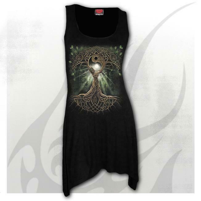 Oak Queen Goth Bottom Camisole Womens Dress-Womens Dresses-Scarlett Dawn