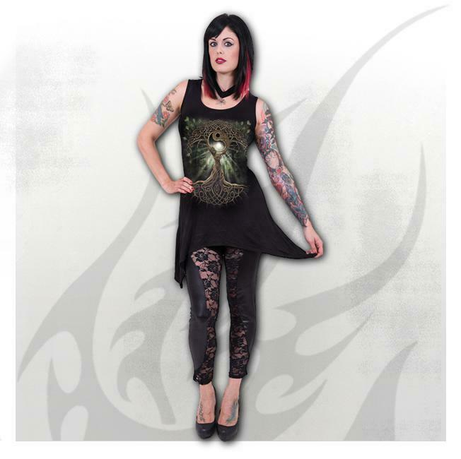 Oak Queen Goth Bottom Camisole Womens Dress-Womens Dresses-Scarlett Dawn