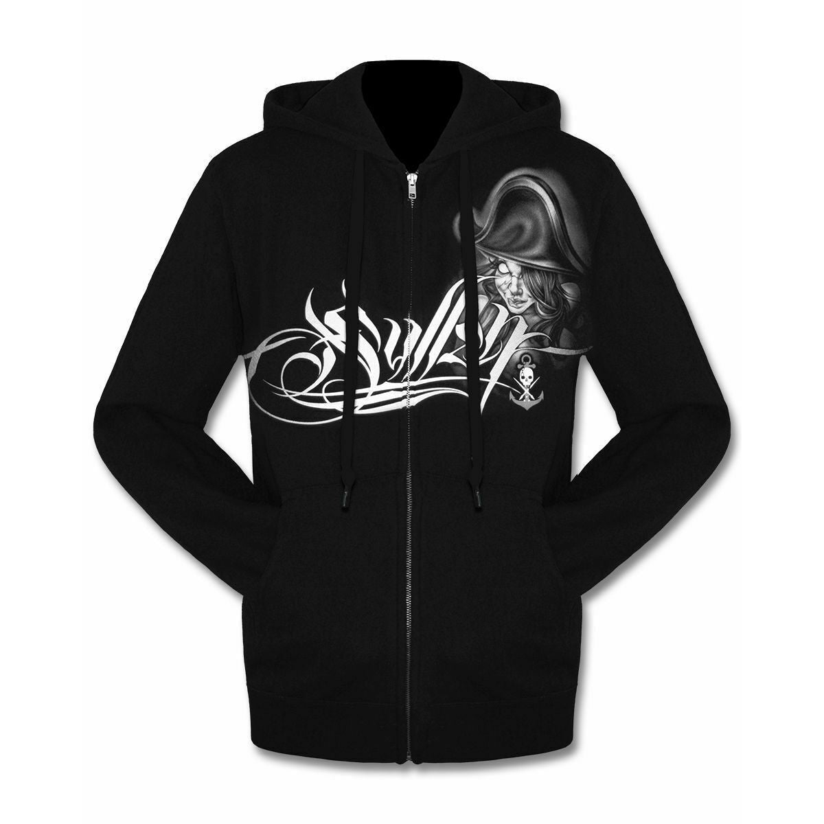 Overboard Mens Zipped Hoodie-Mens Jumpers, Hoodies & Long Sleeves-Scarlett Dawn