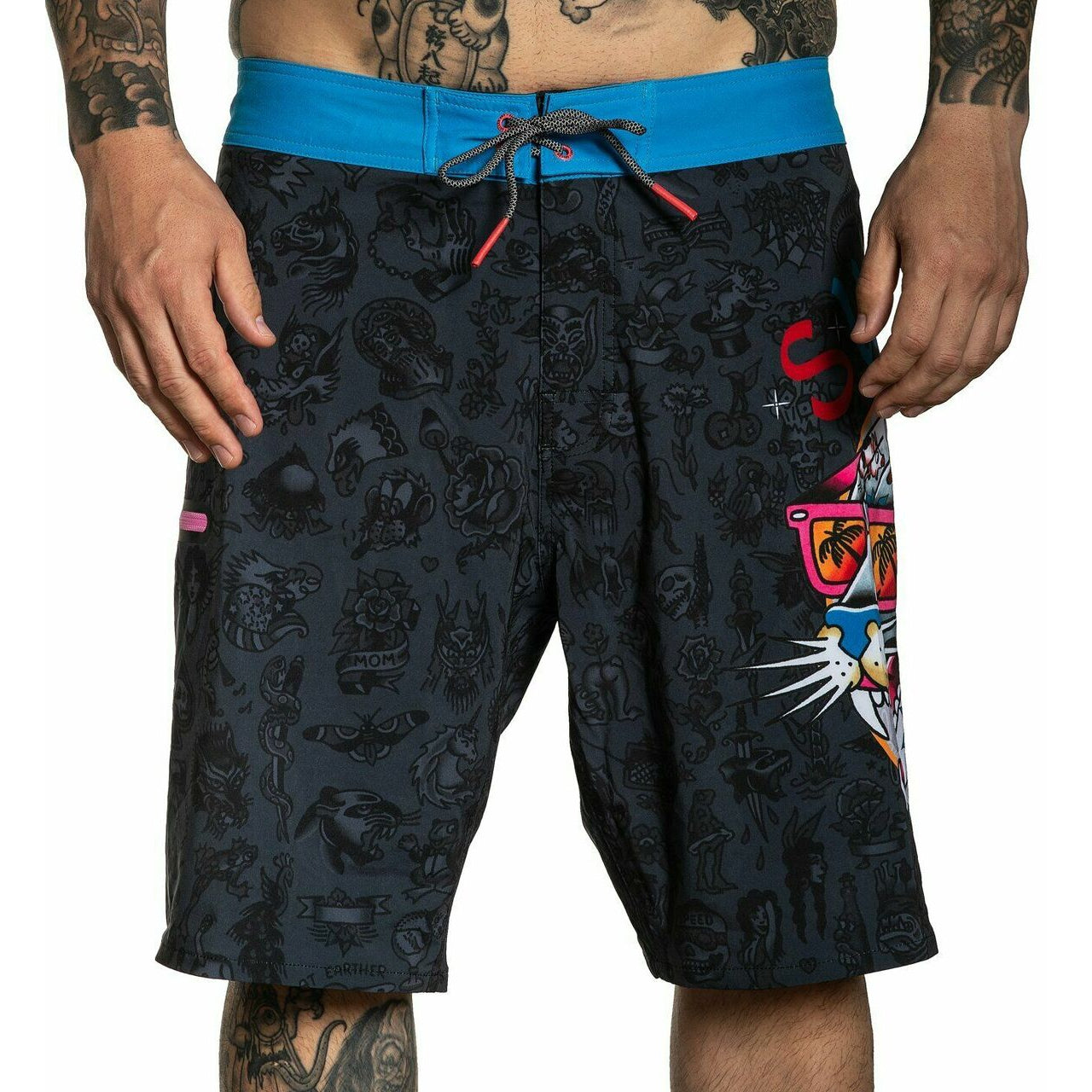 Party Panther Board Shorts-Mens Shorts & Pants-Scarlett Dawn