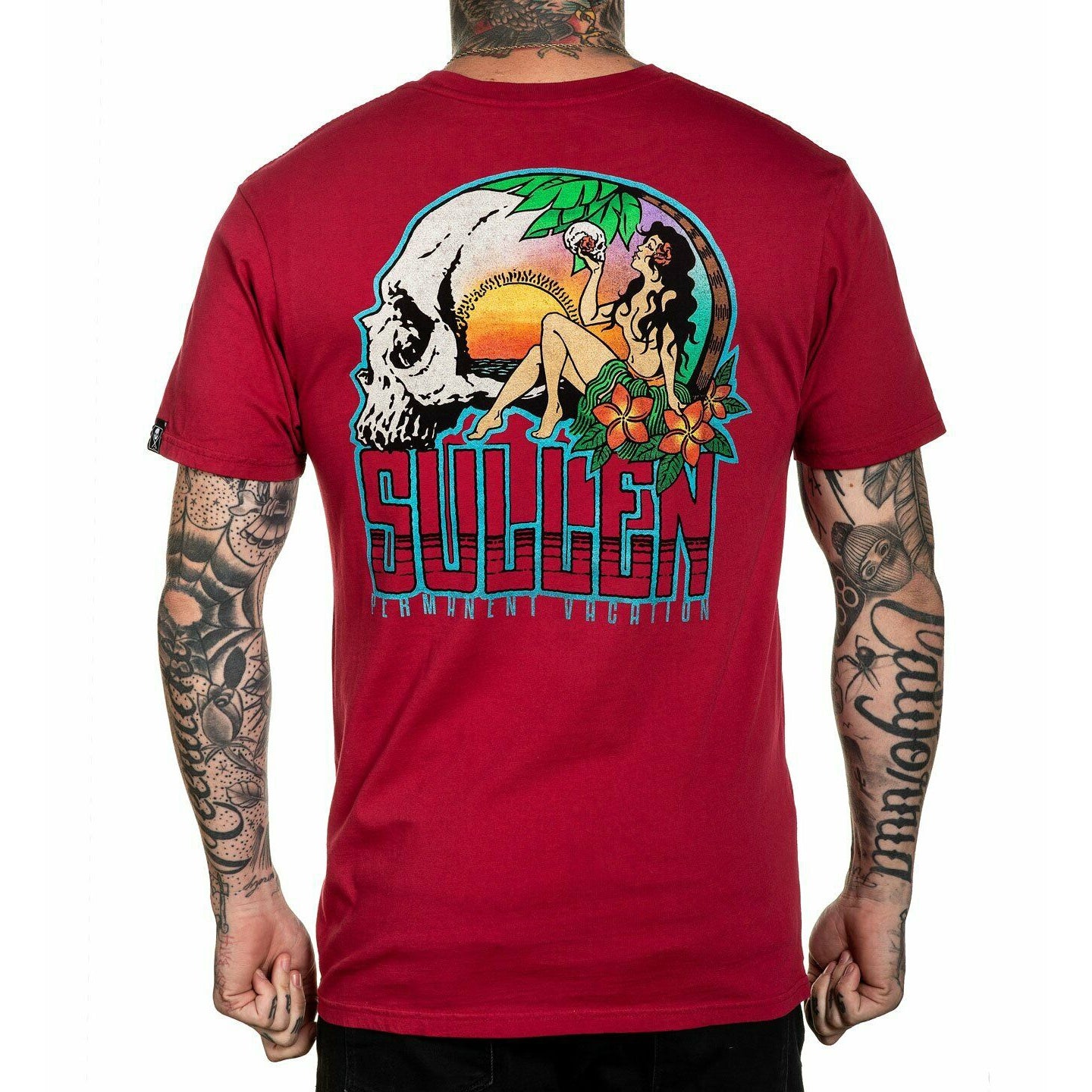 Permanent Vacation Red Premium Fit Mens T-Shirt-Mens T-Shirts & Tanks-Scarlett Dawn