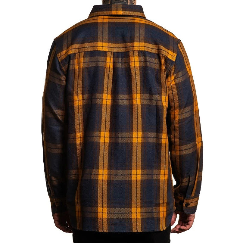 Pilsner Flannel Button Up Long Sleeve Shirt-Mens Jumpers, Hoodies & Long Sleeves-Scarlett Dawn