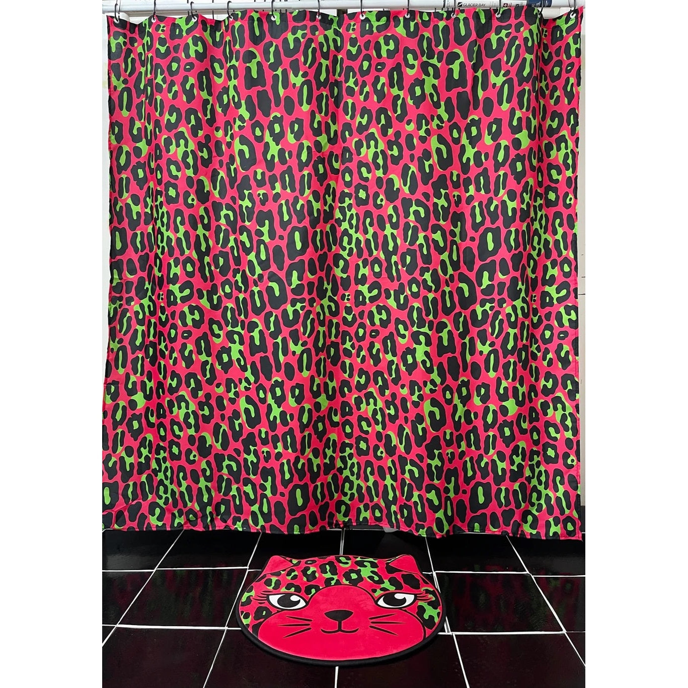 Pink Leopard Shower Curtain-Shower Curtains-Scarlett Dawn