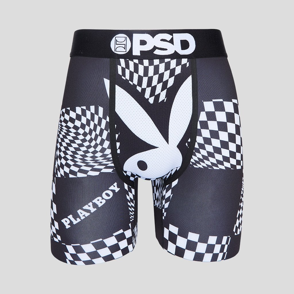 Playboy Warp Checks Boxer Briefs-Mens Underwear-Scarlett Dawn