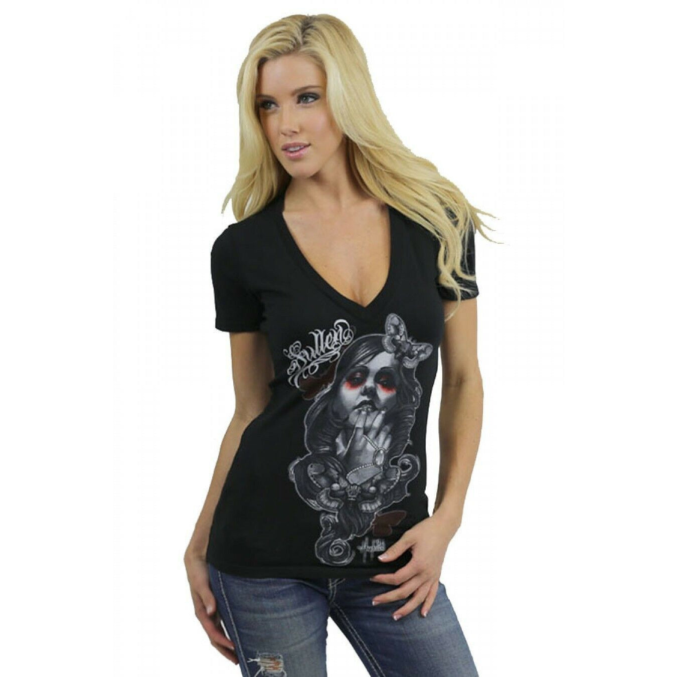 Player V-Neck Womens Top-Womens Tops-Scarlett Dawn