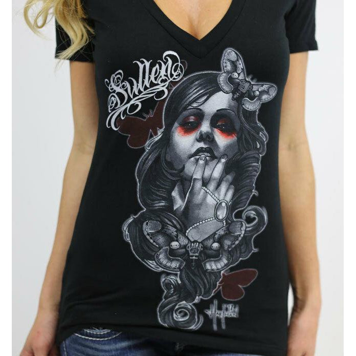 Player V-Neck Womens Top-Womens Tops-Scarlett Dawn