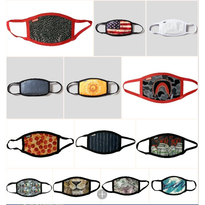 PSD Face Masks Multiple Designs-Face Masks & Wraps-Scarlett Dawn