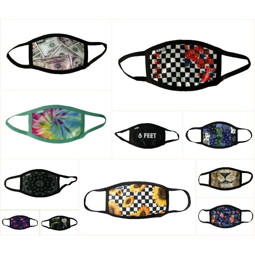 PSD Face Masks Multiple Designs-Face Masks &amp; Wraps-Scarlett Dawn