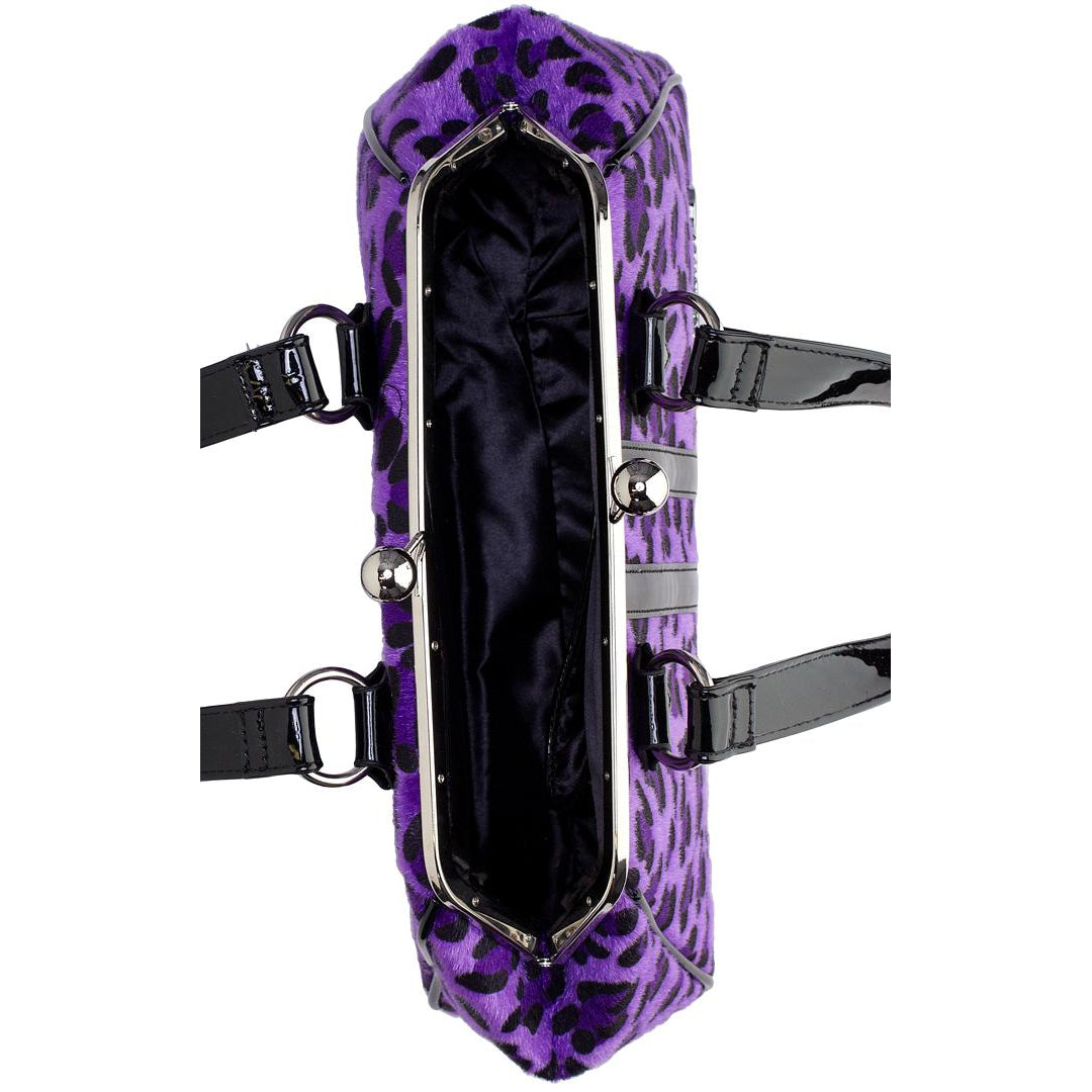 Purple Leopard Temptress Purse-Womens Handbags, Purses &amp; Wallets-Scarlett Dawn
