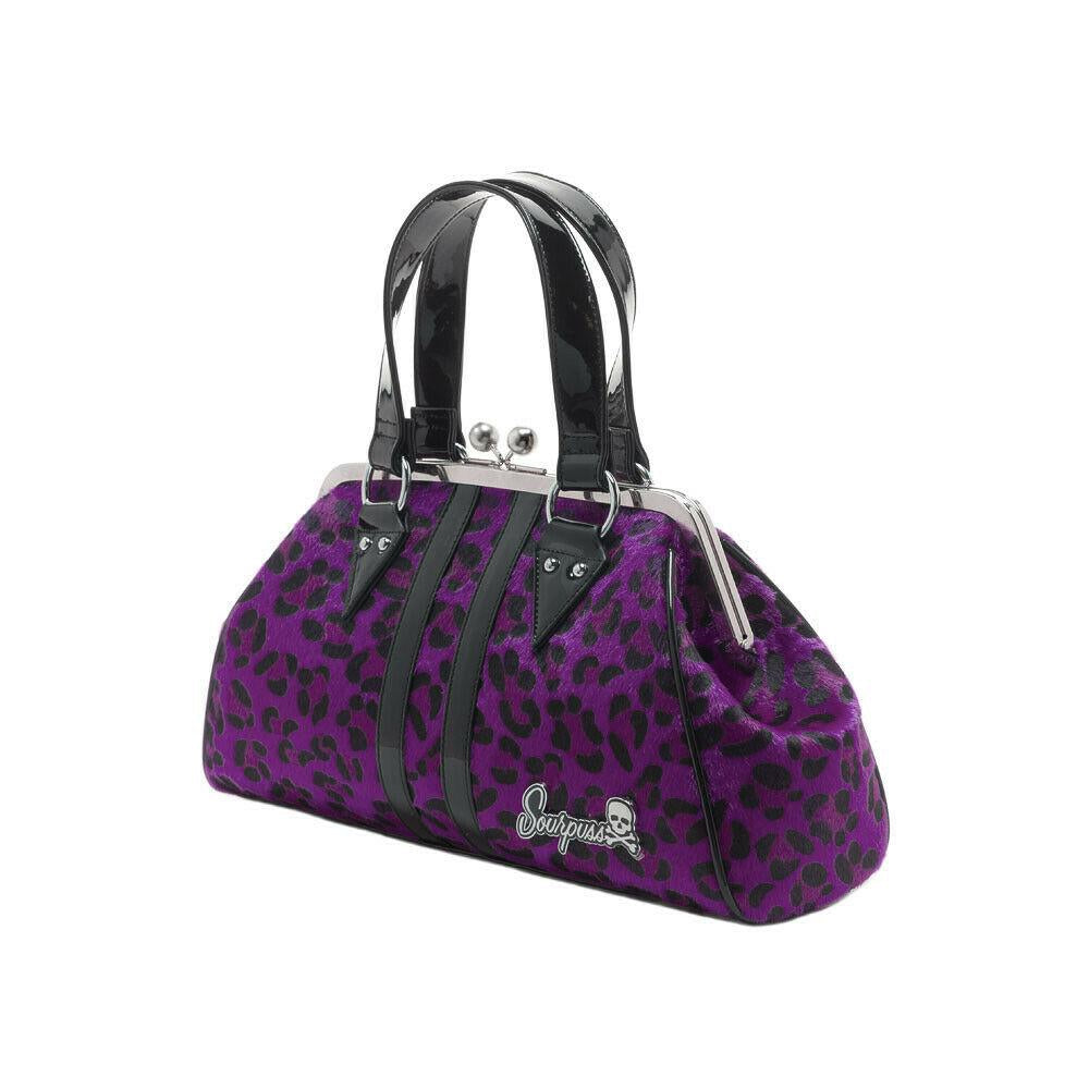 Purple Leopard Temptress Purse-Womens Handbags, Purses &amp; Wallets-Scarlett Dawn