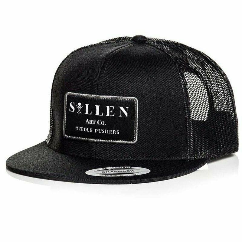 Pushin' Needles Black 9Fifty Snapback Truckers Cap-Mens Beanies, Hats & Snapback Caps-Scarlett Dawn