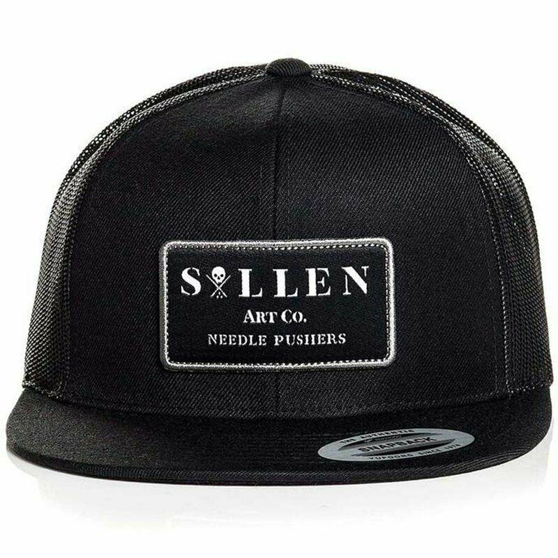 Pushin' Needles Black 9Fifty Snapback Truckers Cap-Mens Beanies, Hats & Snapback Caps-Scarlett Dawn