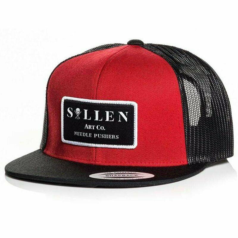 Pushin' Needles Red 9Fifty Snapback Truckers Cap-Mens Beanies, Hats & Snapback Caps-Scarlett Dawn