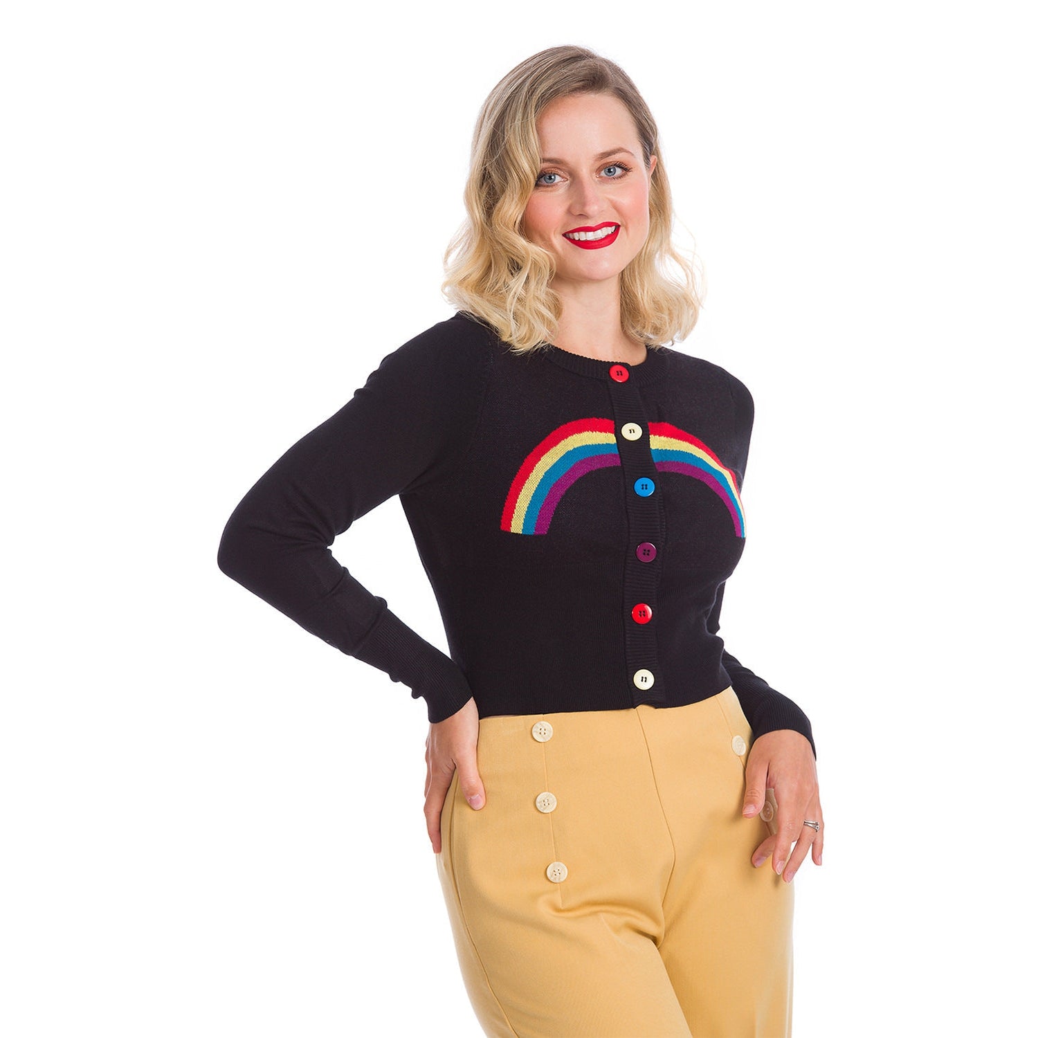 Rainbow Days Ahead Cardigan-Womens Cardigans-Scarlett Dawn