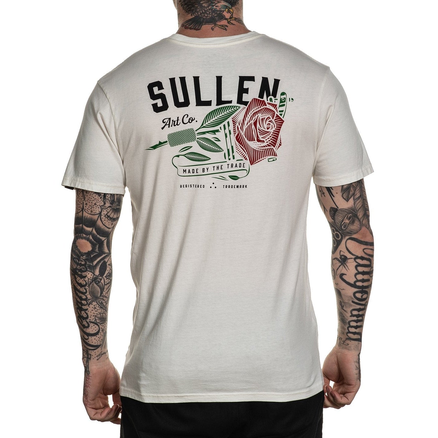 Red Rose Antique White Premium Fit Mens T-Shirt-Mens T-Shirts & Tanks-Scarlett Dawn