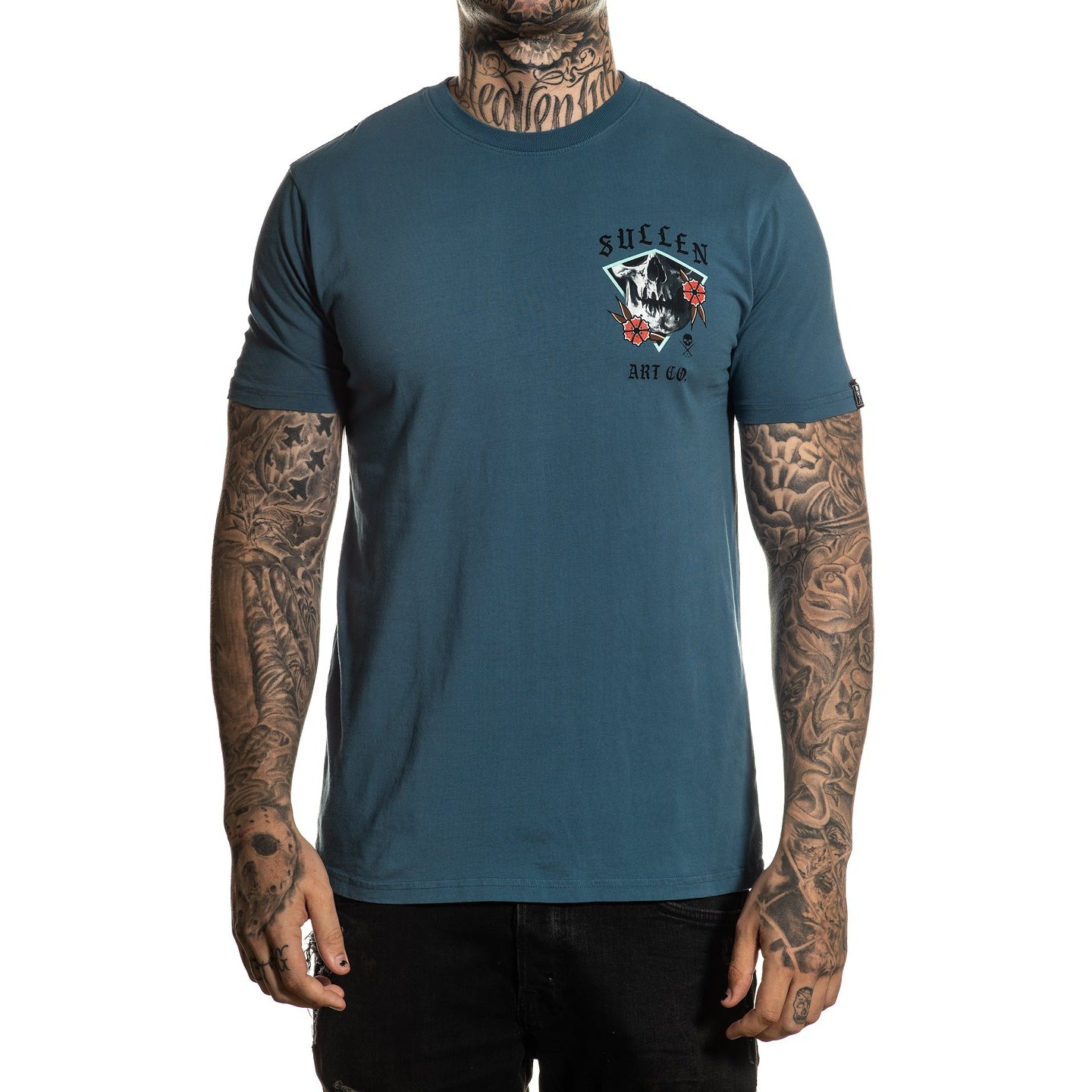 Rigoni Skull Blue Premium Fit Mens T-Shirt-Mens T-Shirts & Tanks-Scarlett Dawn