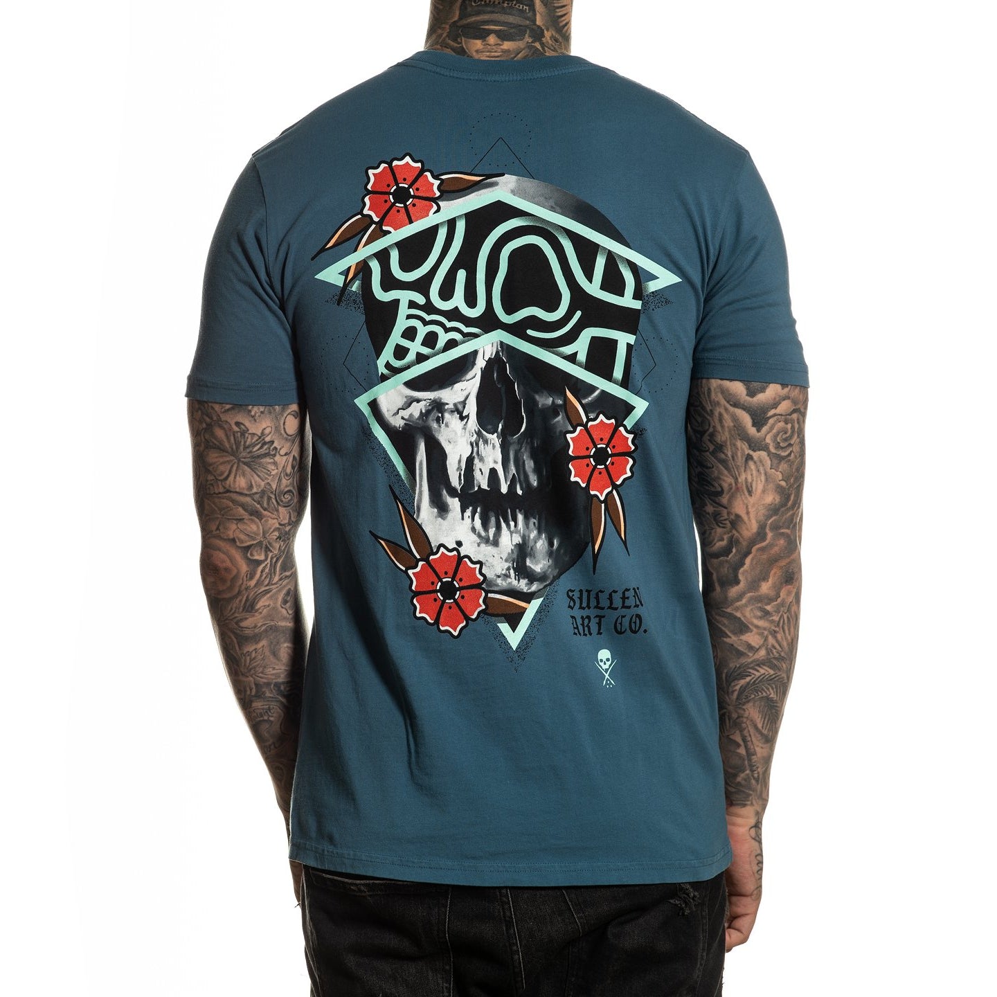 Rigoni Skull Blue Premium Fit Mens T-Shirt-Mens T-Shirts & Tanks-Scarlett Dawn