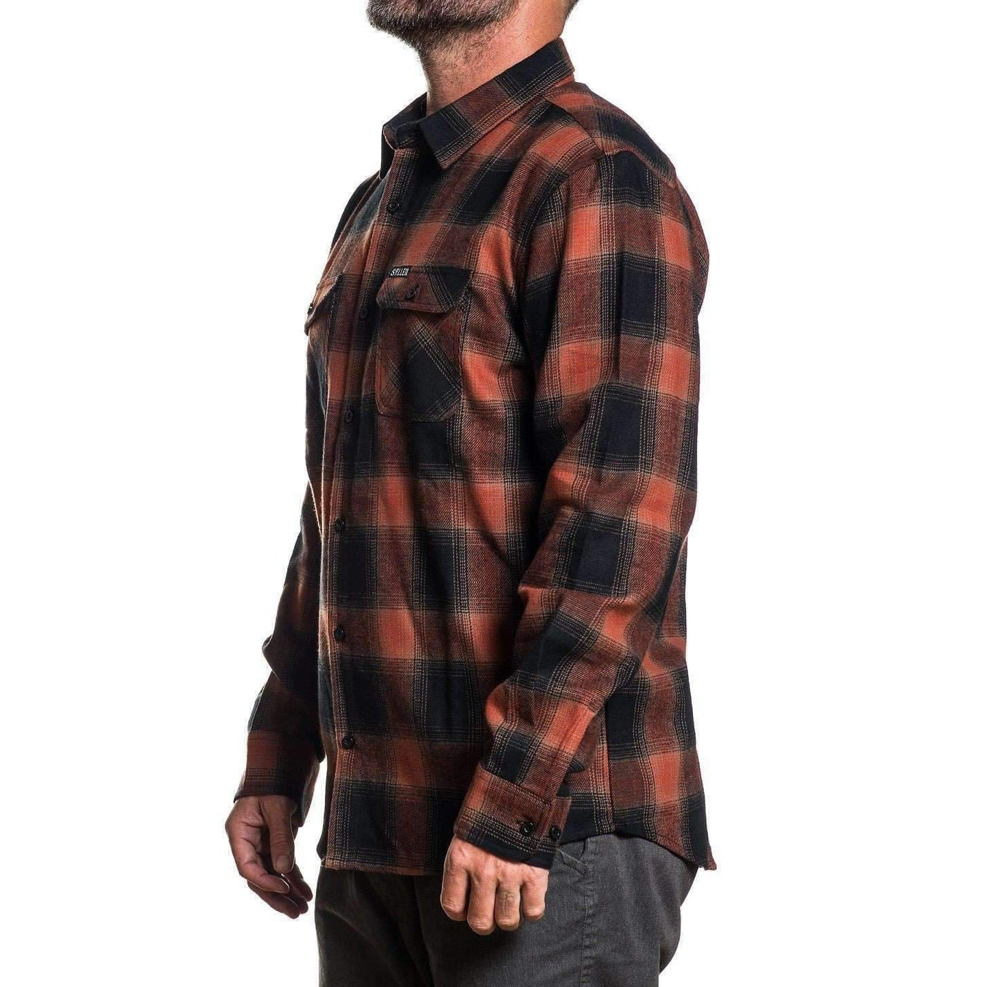 Road Rash Button Up Long Sleeve Shirt-Mens Jumpers, Hoodies & Long Sleeves-Scarlett Dawn
