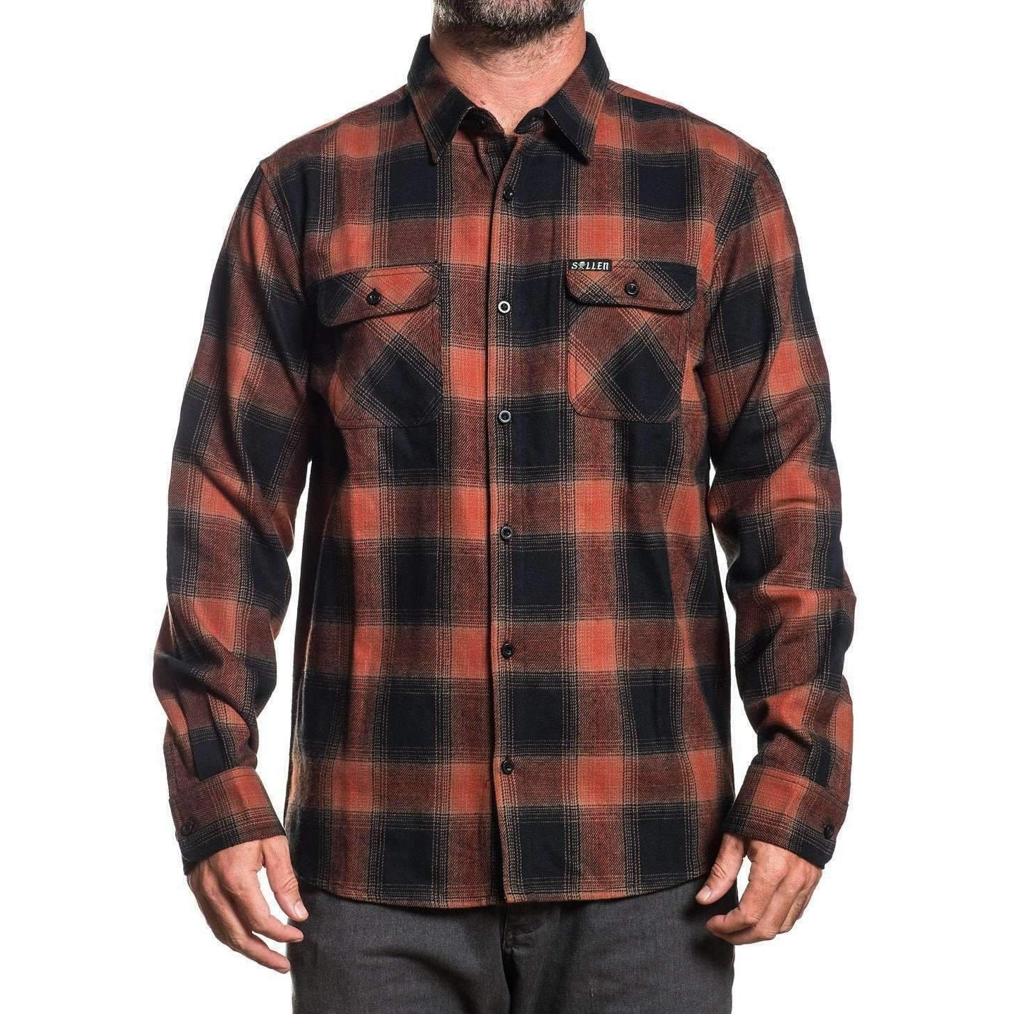 Road Rash Button Up Long Sleeve Shirt-Mens Jumpers, Hoodies & Long Sleeves-Scarlett Dawn