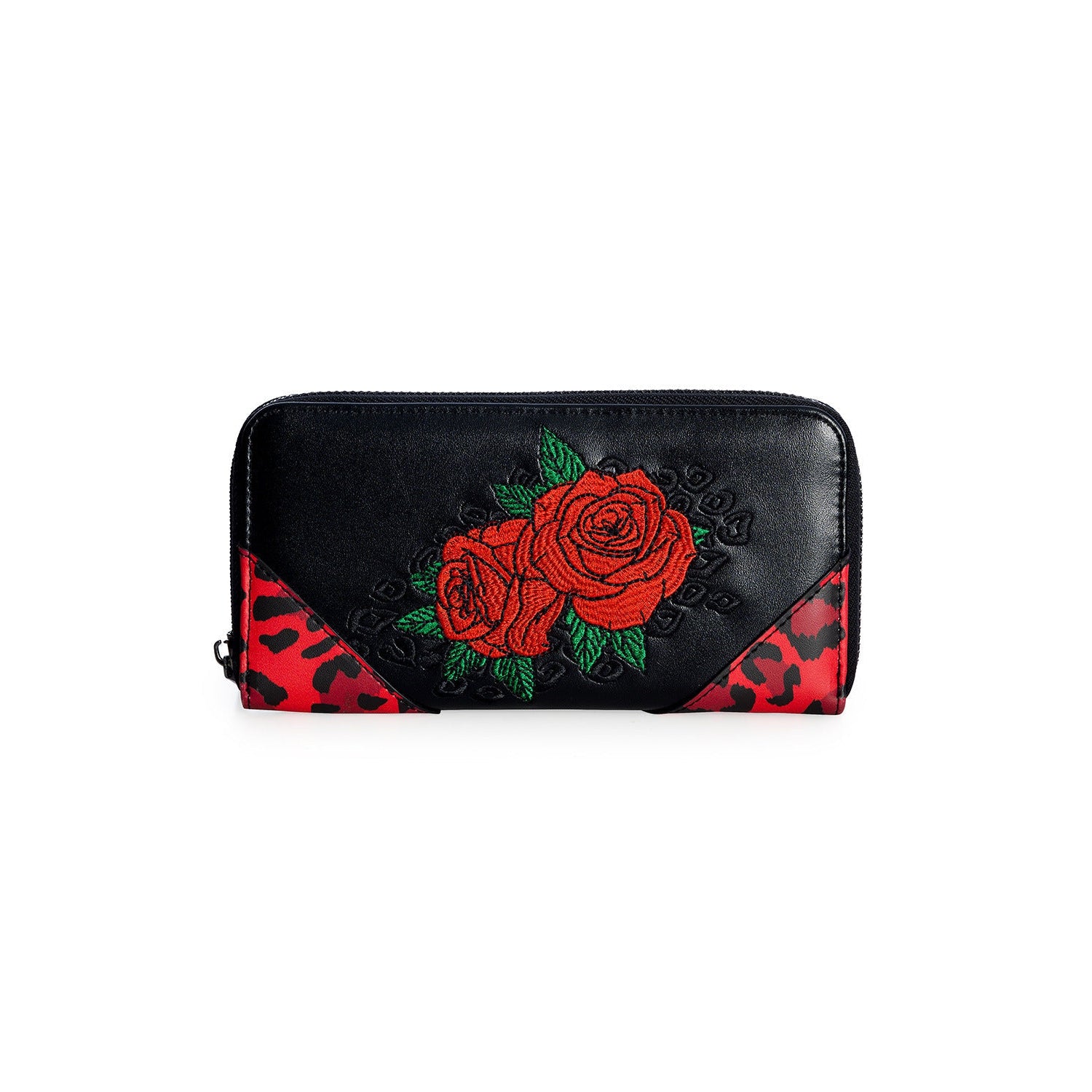 Rockabilly Rose Womens Wallet-Womens Handbags, Purses & Wallets-Scarlett Dawn