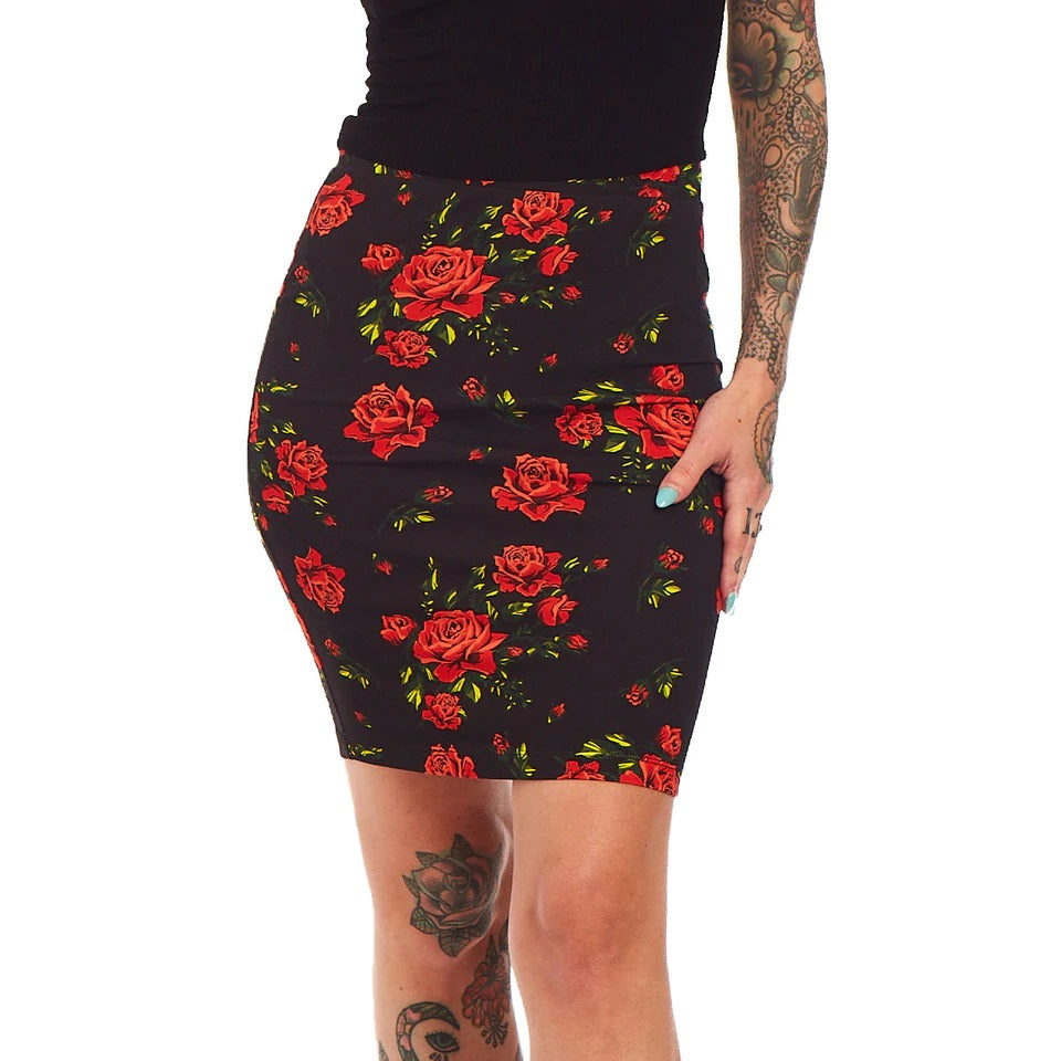 Rose Garden MIDI Skirt-Womens Shorts & Skirts-Scarlett Dawn