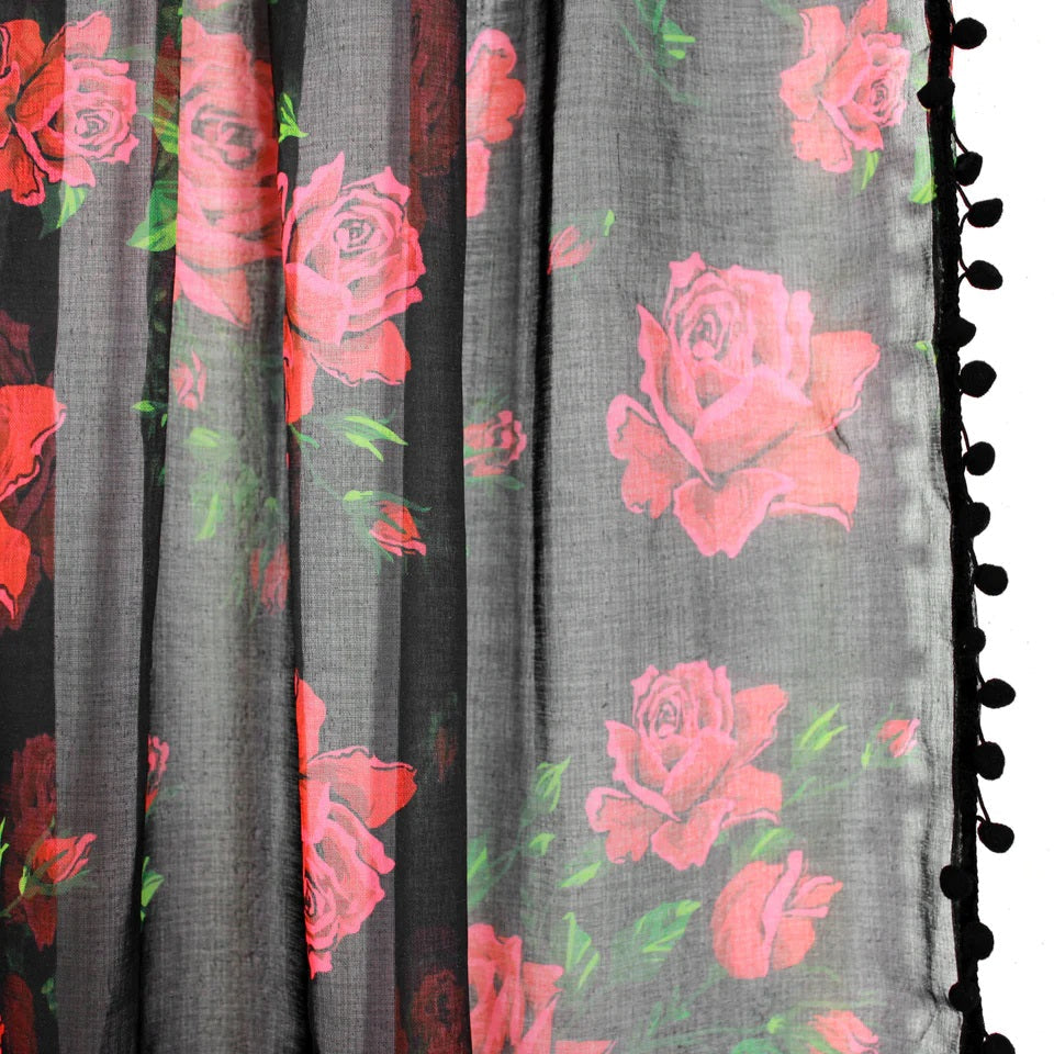 Rose Garden Window Curtain-Window Curtains-Scarlett Dawn