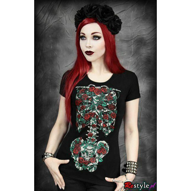 Rose Vine Skeleton Womens Top-Womens Tops-Scarlett Dawn