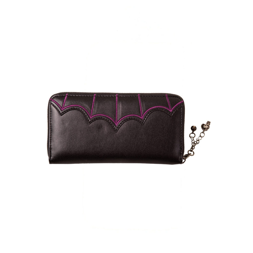 Salem Purple Bat Womens Wallet-Womens Handbags, Purses & Wallets-Scarlett Dawn