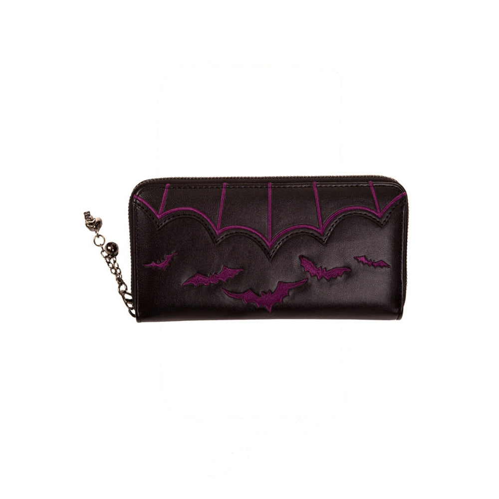 Salem Purple Bat Womens Wallet-Womens Handbags, Purses &amp; Wallets-Scarlett Dawn