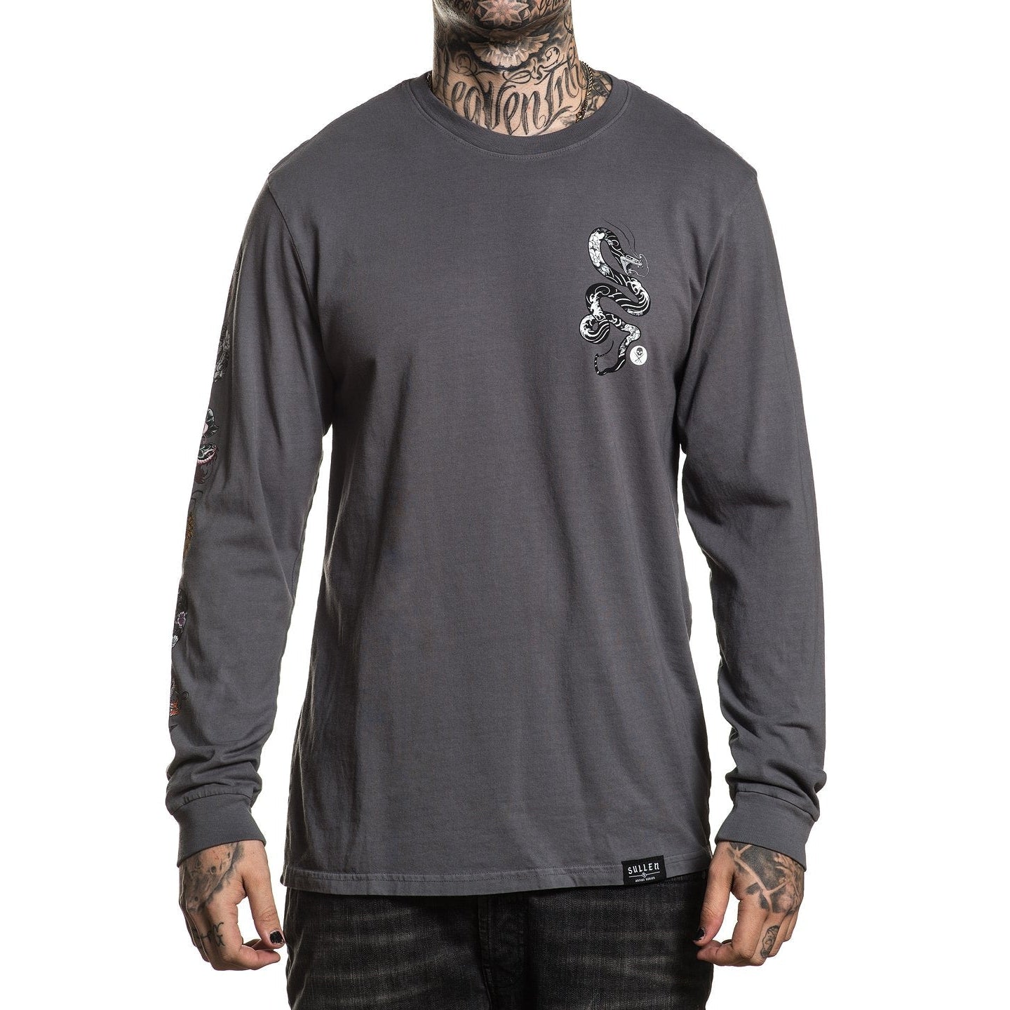 Serpents Standard Fit Long Sleeve Shirt-Mens Jumpers, Hoodies & Long Sleeves-Scarlett Dawn