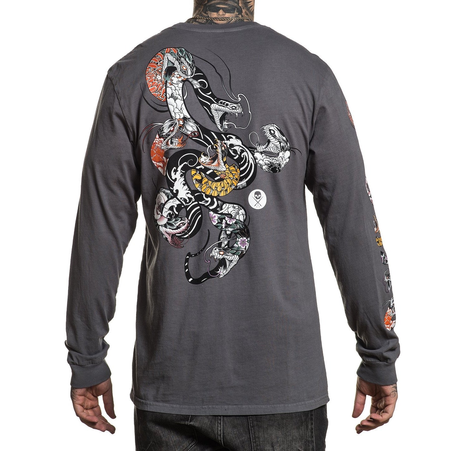 Serpents Standard Fit Long Sleeve Shirt-Mens Jumpers, Hoodies & Long Sleeves-Scarlett Dawn