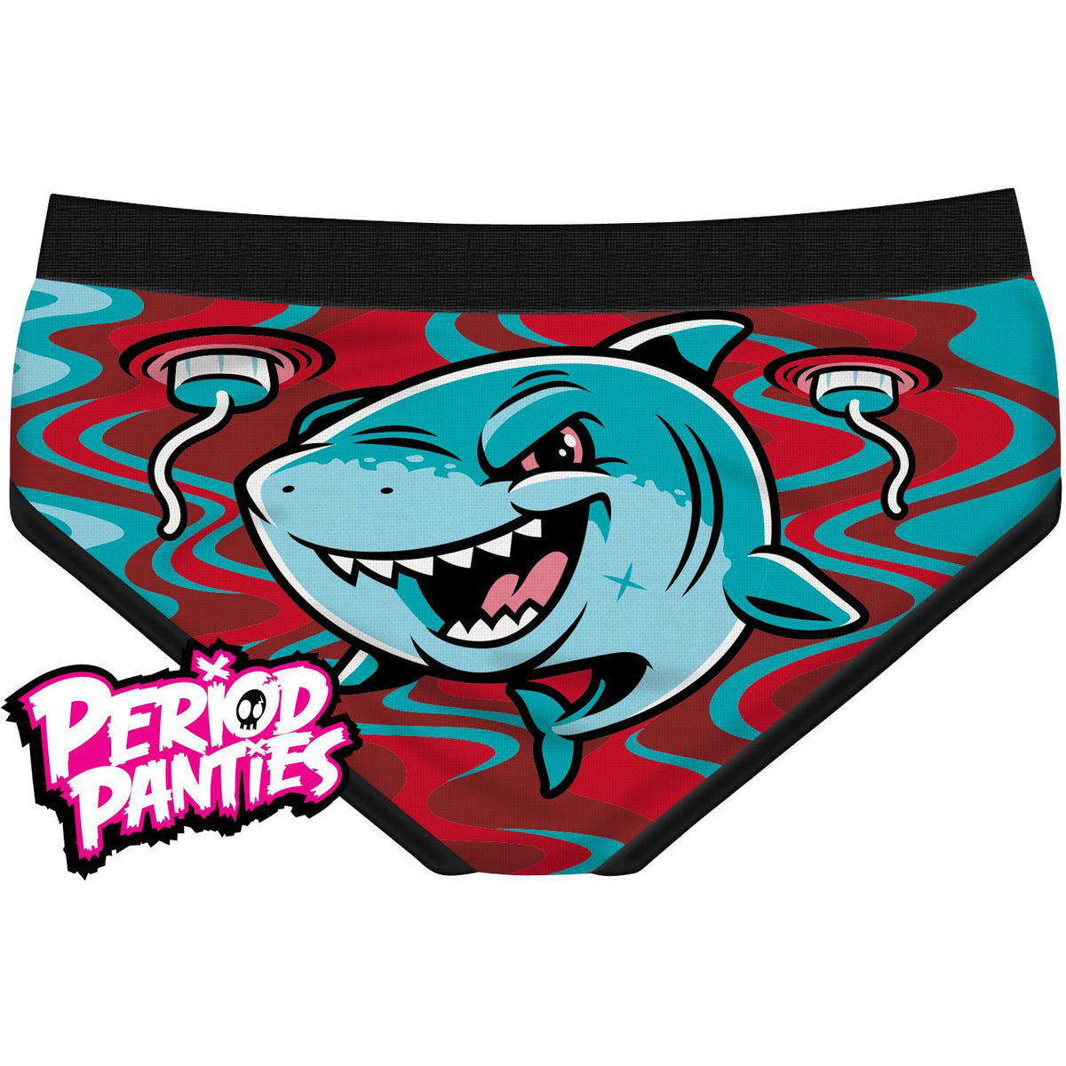 Shark Week Period Panties-Womens Underwear-Scarlett Dawn