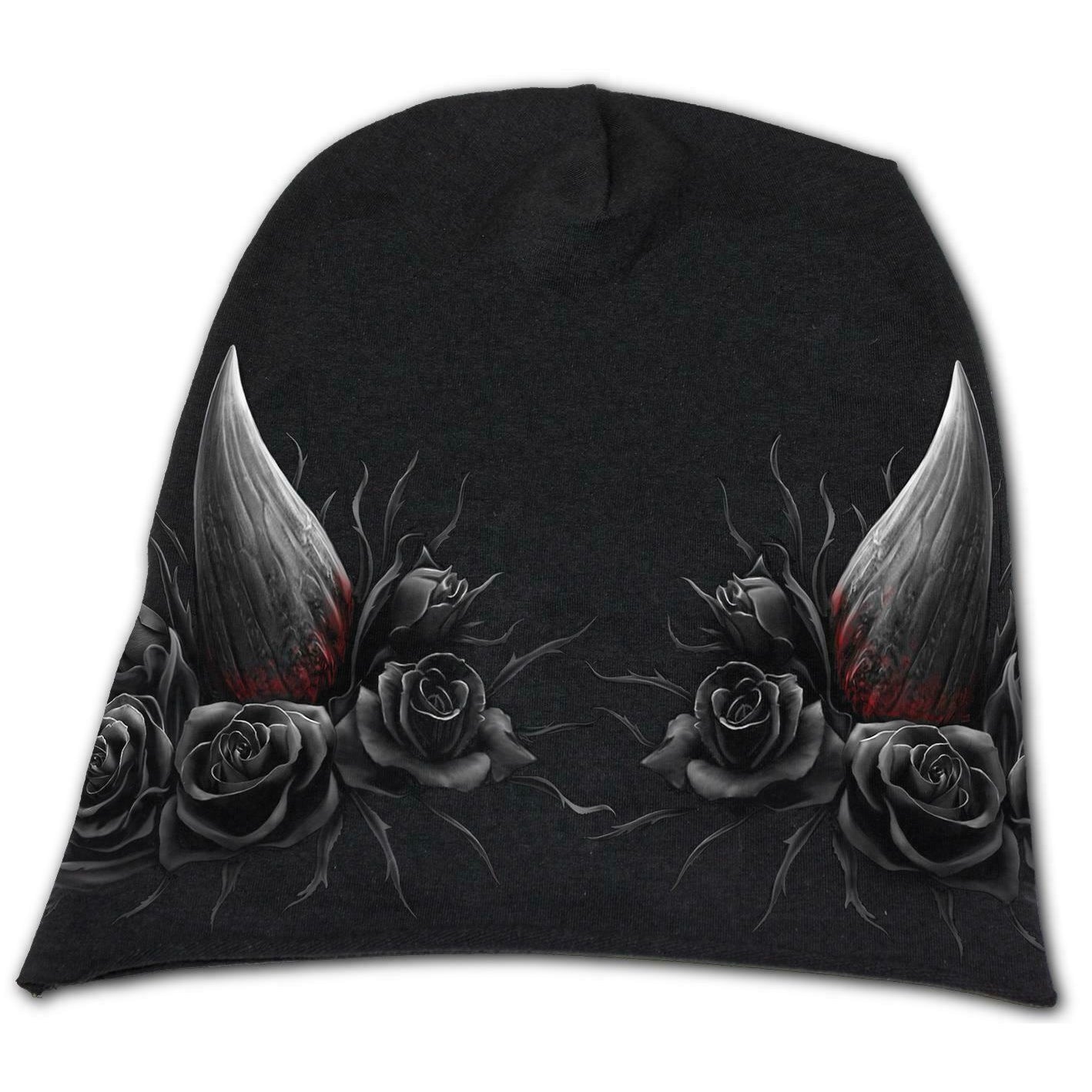She Devil Mens Beanie Black-Mens Beanies, Hats & Snapback Caps-Scarlett Dawn
