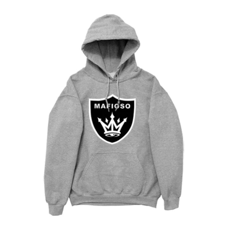 Shield Grey Mens Hoodie-Mens Jumpers, Hoodies & Long Sleeves-Scarlett Dawn