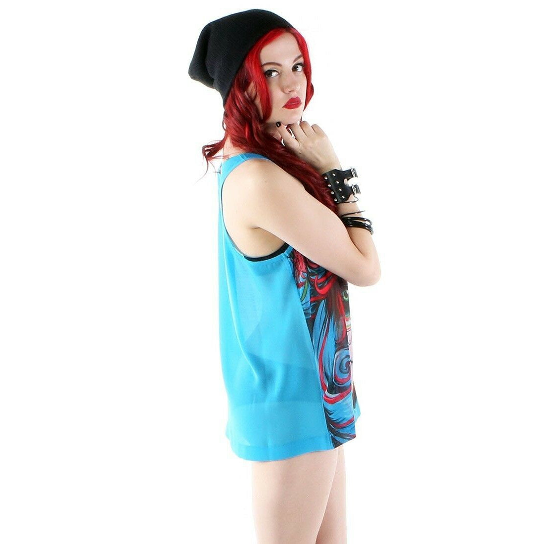 Ship Wrecker Teal Womens Tank-Womens Tops-Scarlett Dawn