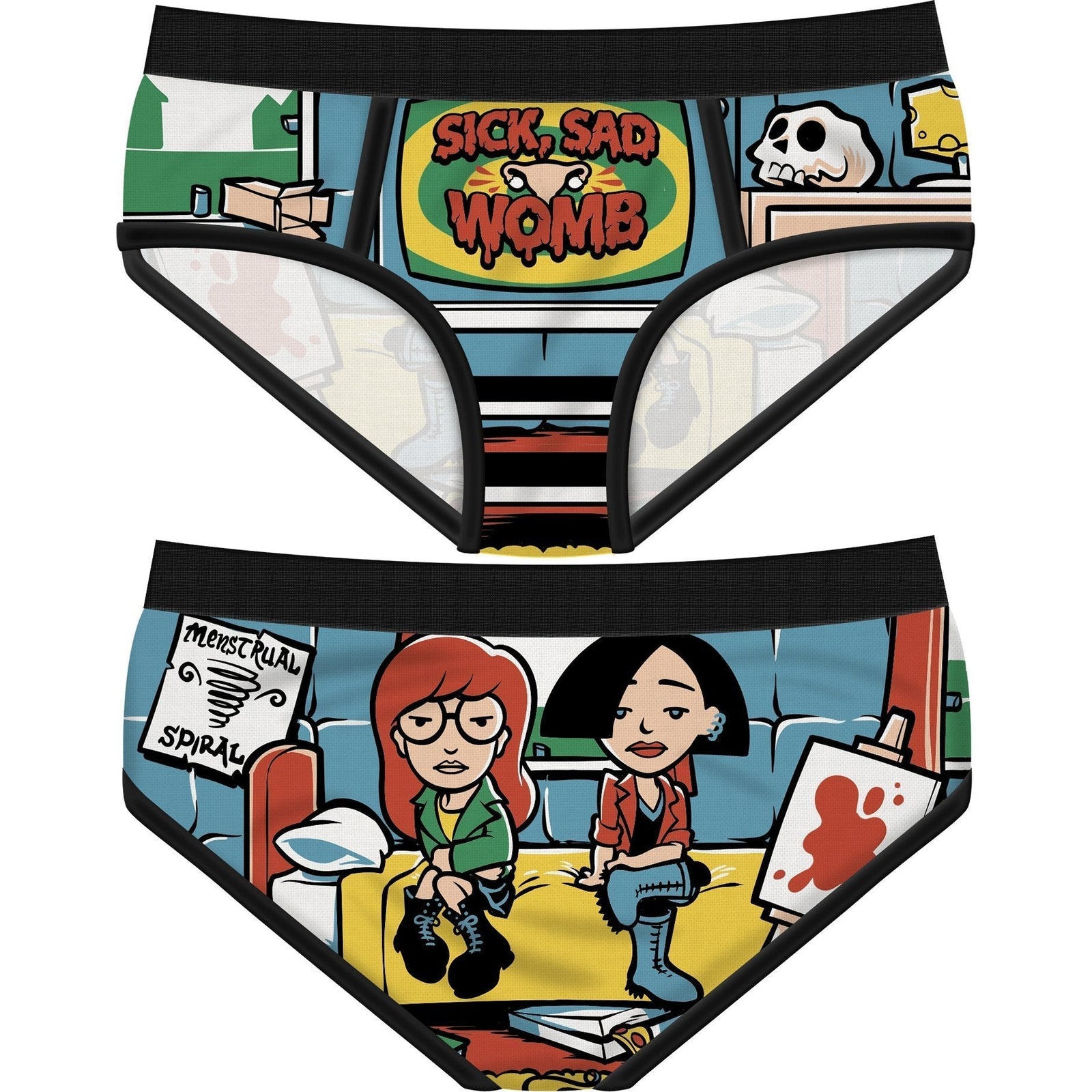 Sick, Sad Womb Period Panties-Womens Underwear-Scarlett Dawn