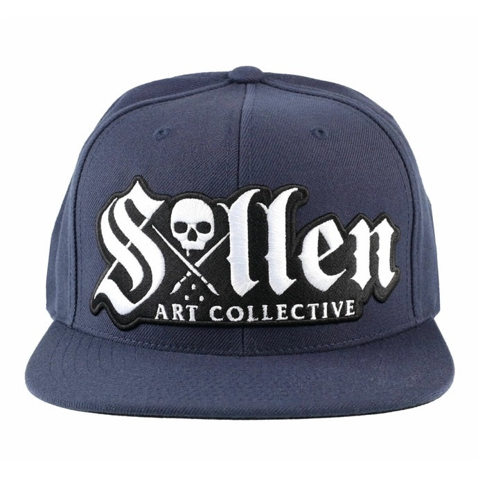 Signal Navy Snapback Cap-Mens Beanies, Hats & Snapback Caps-Scarlett Dawn