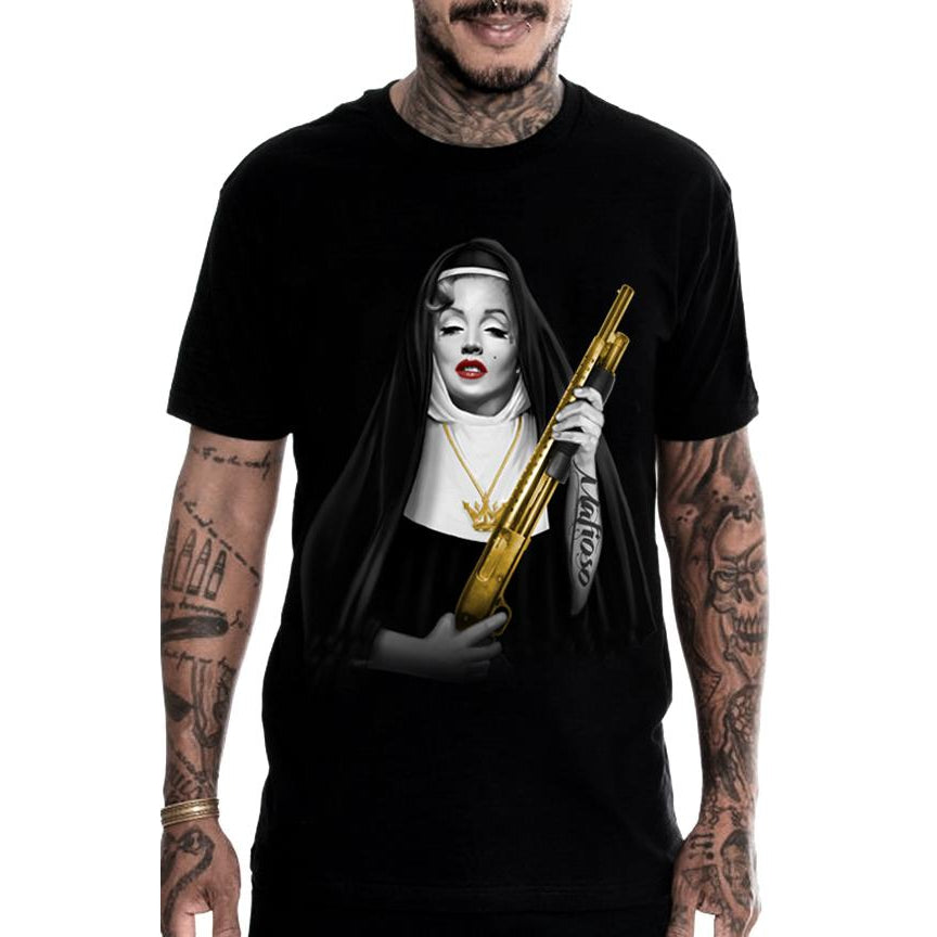 Sister Monroe GOLD Black Mens T-Shirt-Mens T-Shirts & Tanks-Scarlett Dawn