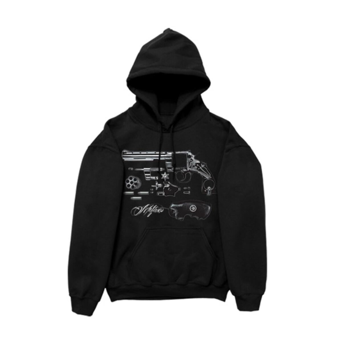 Six Shooter Mens Hoodie-Mens Jumpers, Hoodies & Long Sleeves-Scarlett Dawn